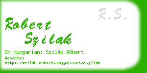 robert szilak business card